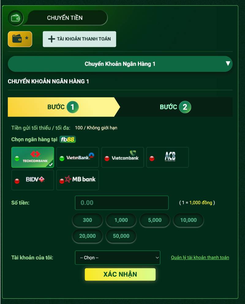 FB88 - link Fb 88 nhà cái thể thao uy tín fb88.com tặng 88k 20 Cách nạp tiền FB88 qua chuyển khoản Banking